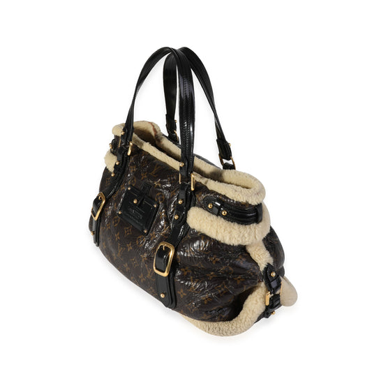 Louis Vuitton Limited Edition Vinyl & Shearling Monogram Canvas Handbag