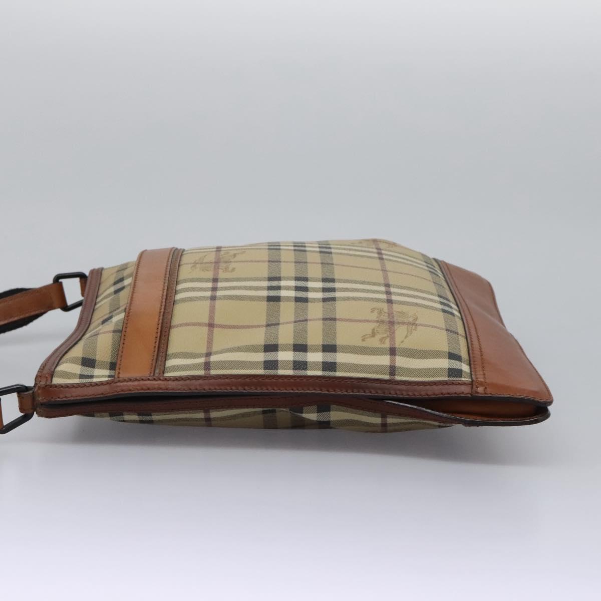 Burberry Haymarket Shoulder Bag Canvas Beige Canvas Shoulder Bag