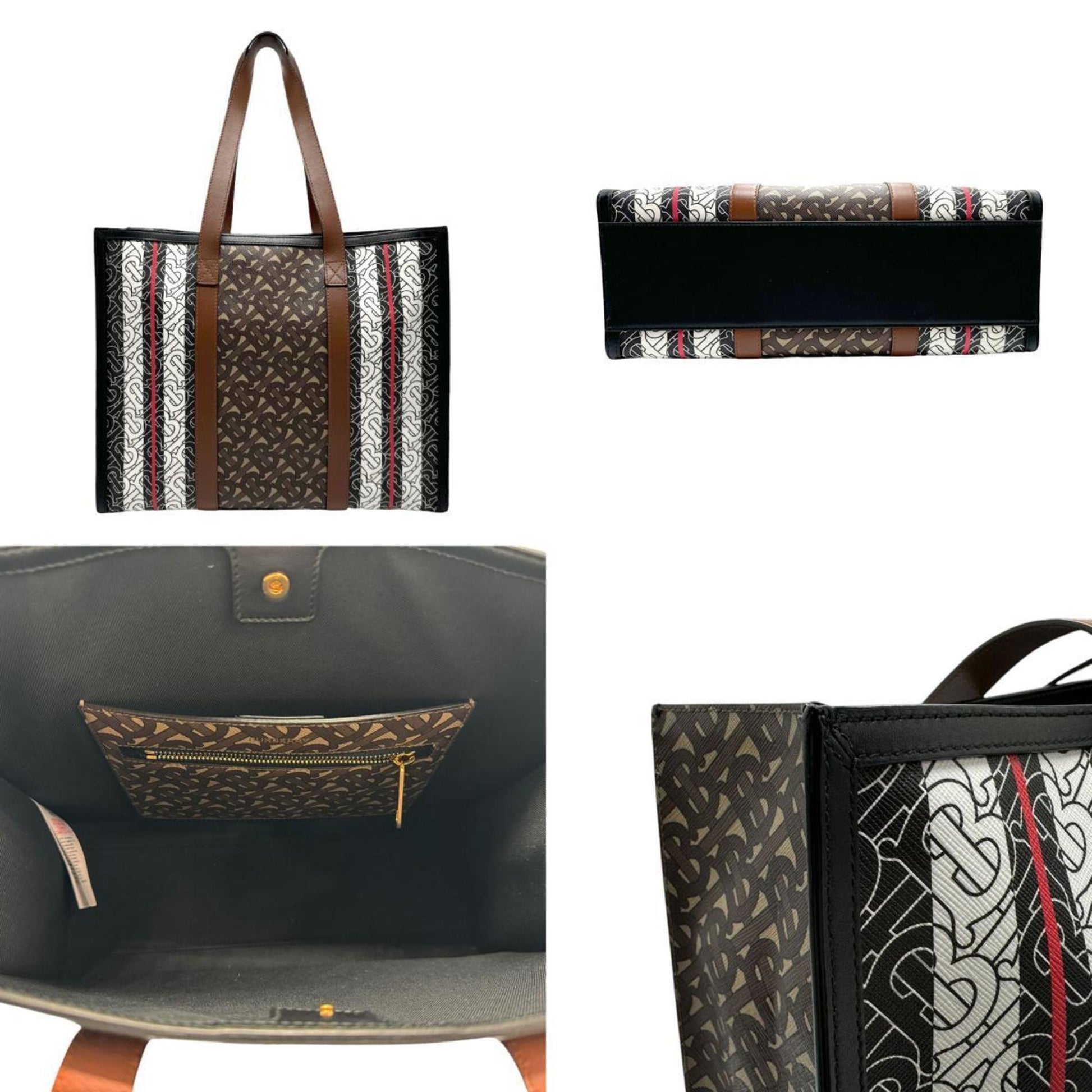 Burberry Luxury Stripe Tote Tote Bag