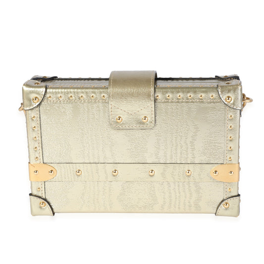 Louis Vuitton Grain de Bois Petite Malle Gold Handbag