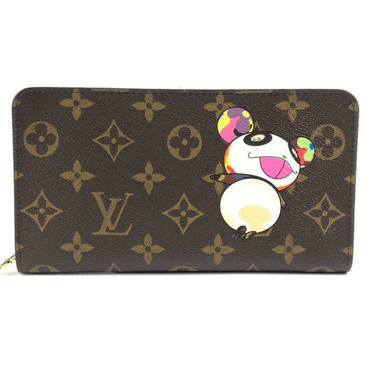 Louis Vuitton Long Purse M61729 Panda Takashi Monogram Canvas Brown Wallet Case
