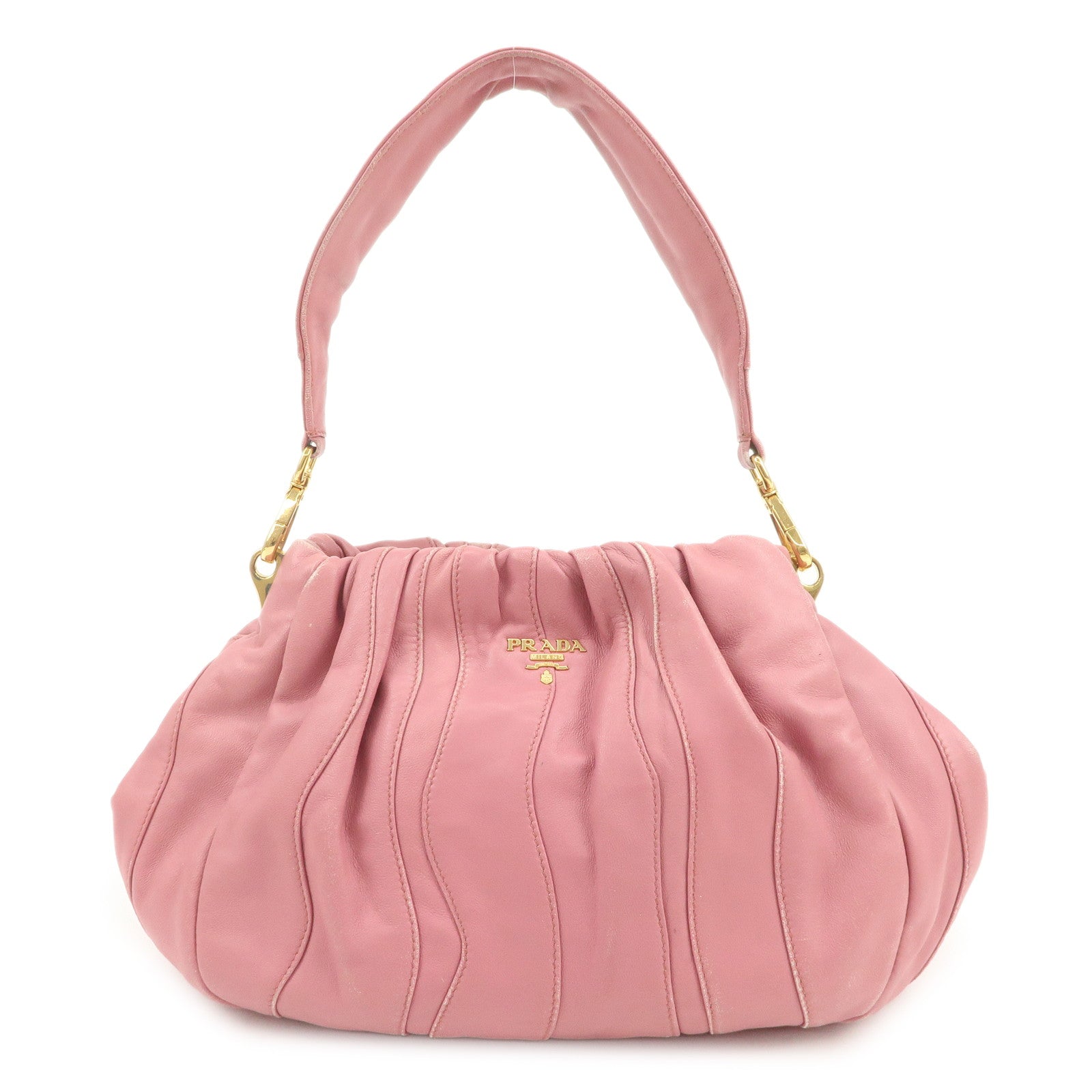 Shoulder Bag 2Way Bag Hand Bag Leather Pink