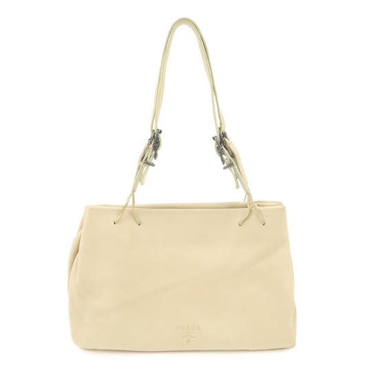 Shoulder Bag Nappa Hand Bag Ivory Leather