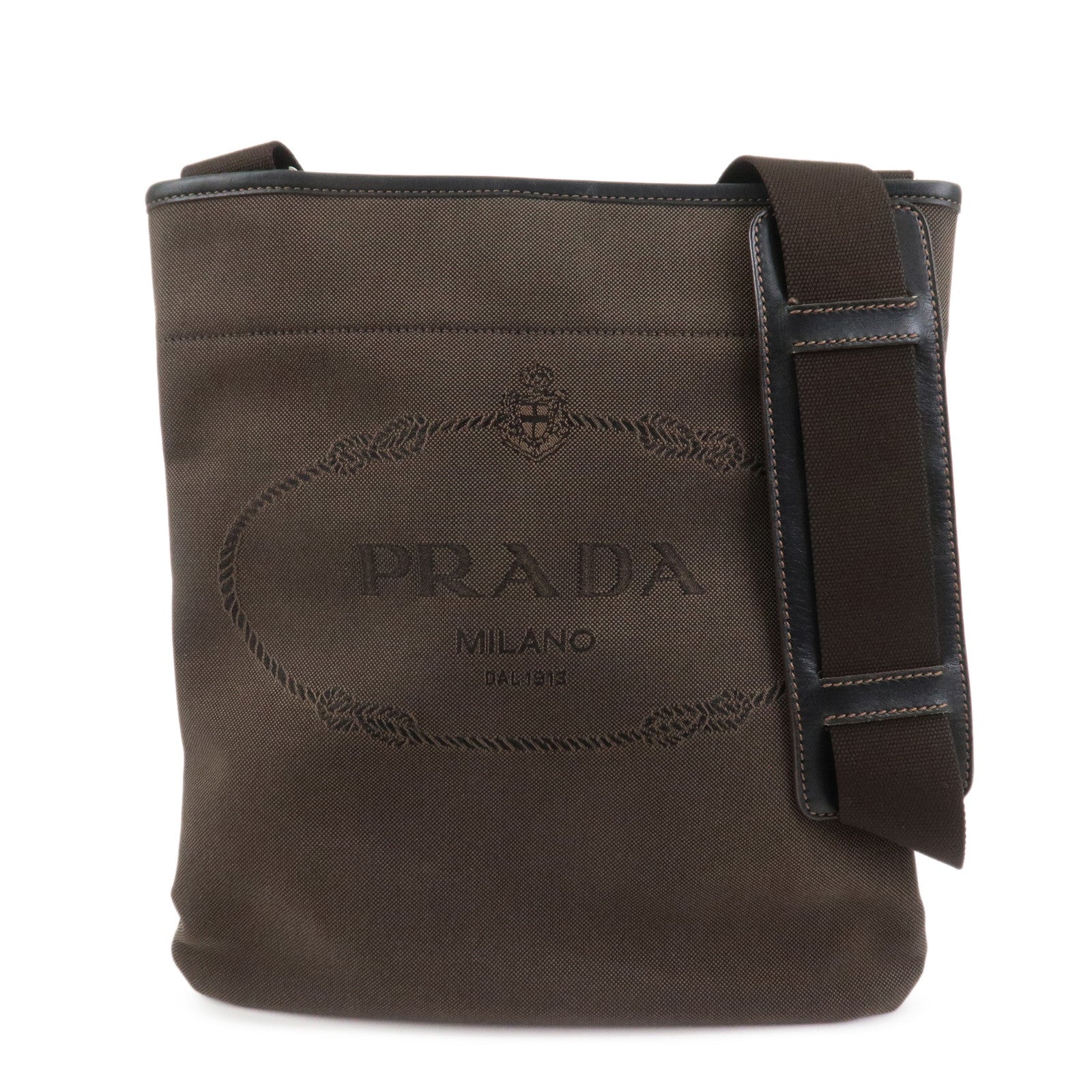 Crossbody Bag Jacguard Shoulder Bag Brown Logo