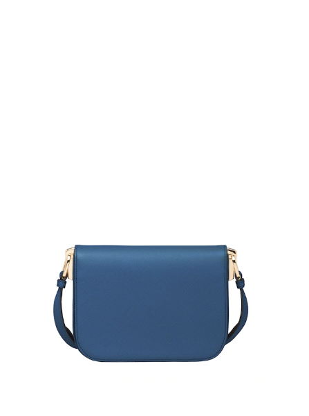 Prada Emblème Bag Leather Saffiano Blue Travel Bag