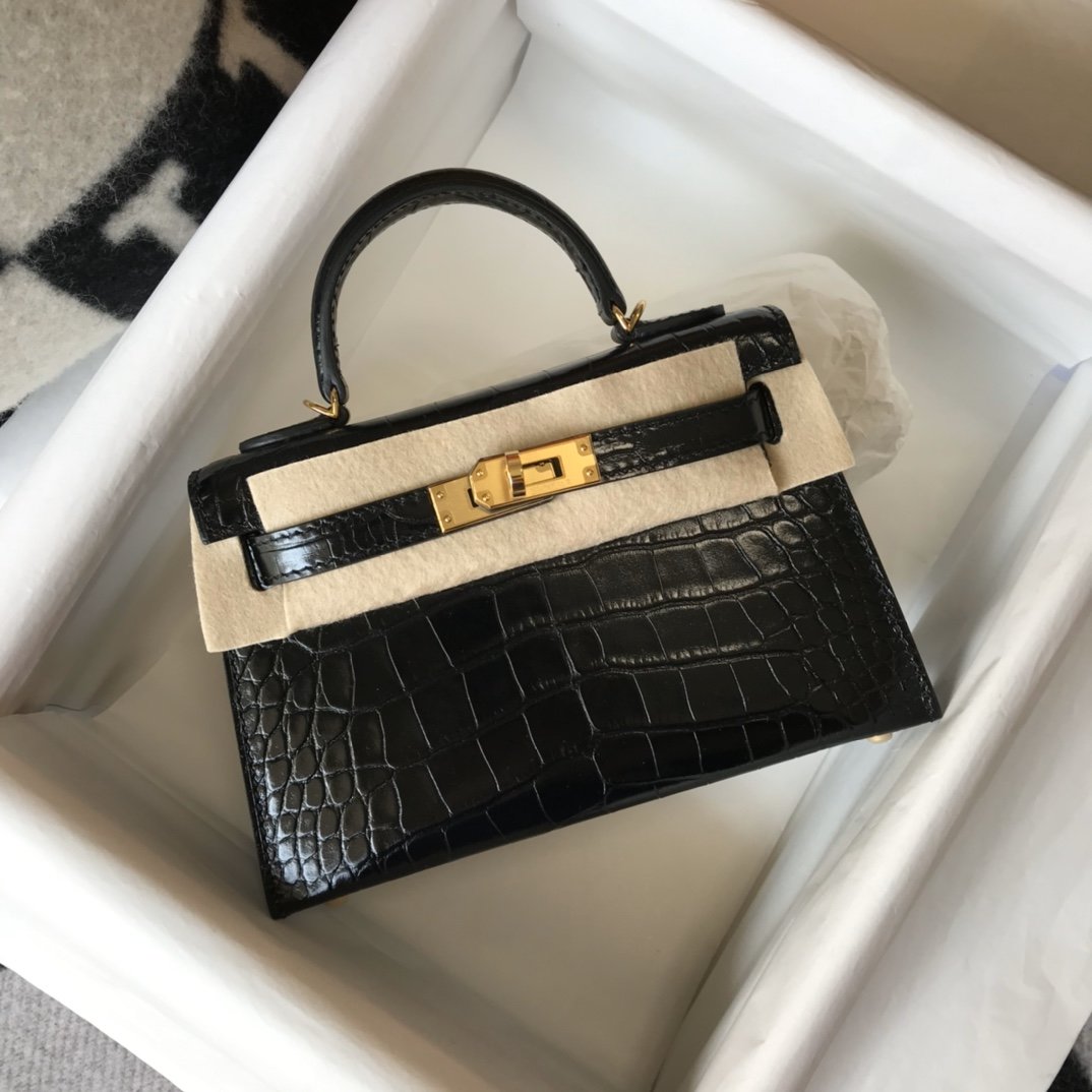 Top Quality Kelly For Women Toned Hardware Black Gold Travel Bag