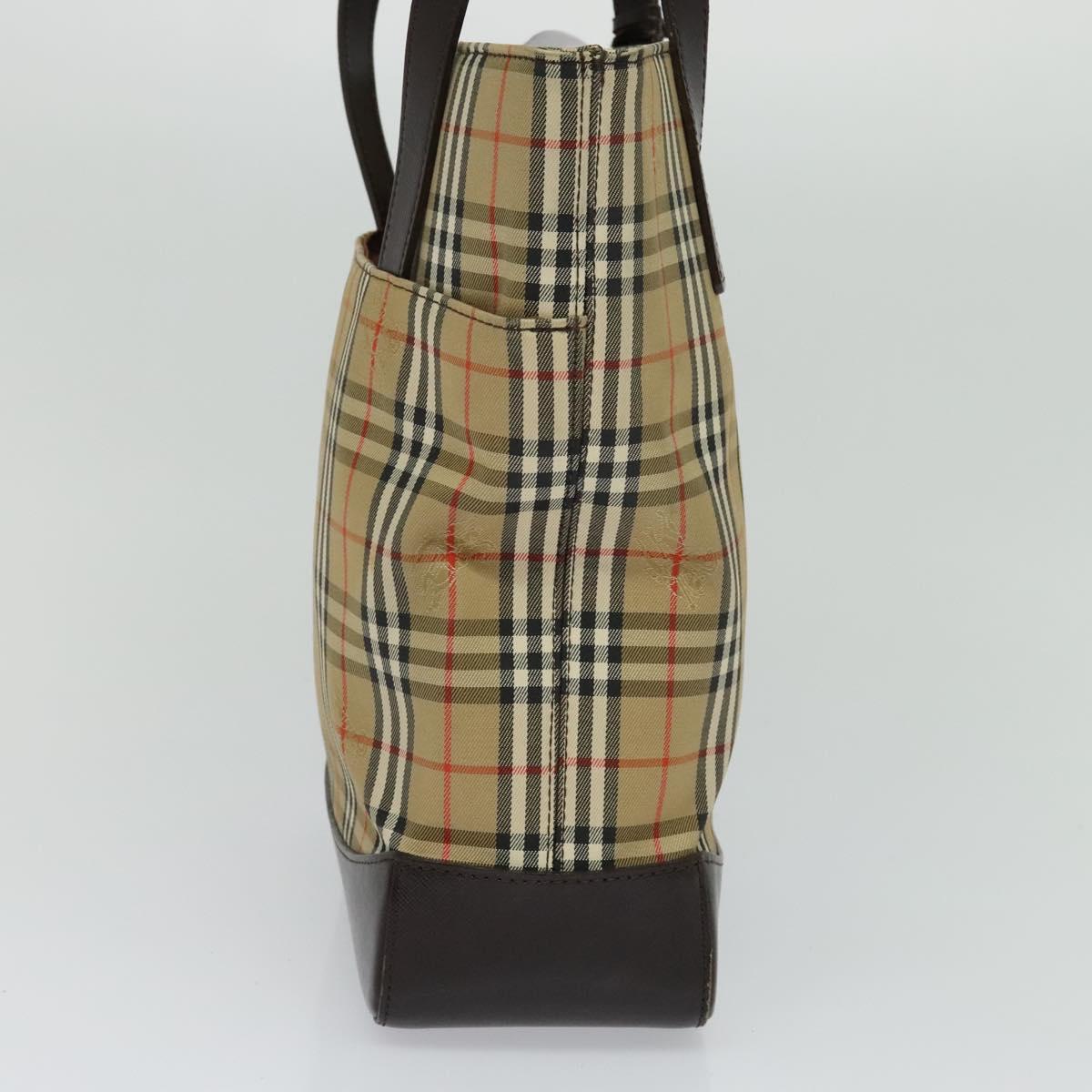 Burberry Nova Check Shoulder Bag Canvas Beige Shoulder Bag 100