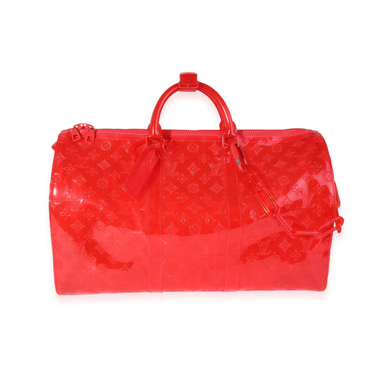 Louis Vuitton x Virgil Abloh PVCKeepall Bandouliére Monogram Red Handbag