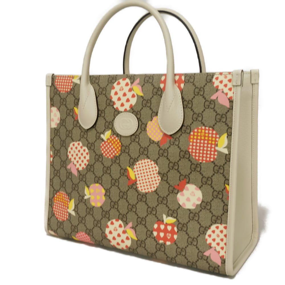 Gucci Les Pommes Supreme Tote Bag Canvas