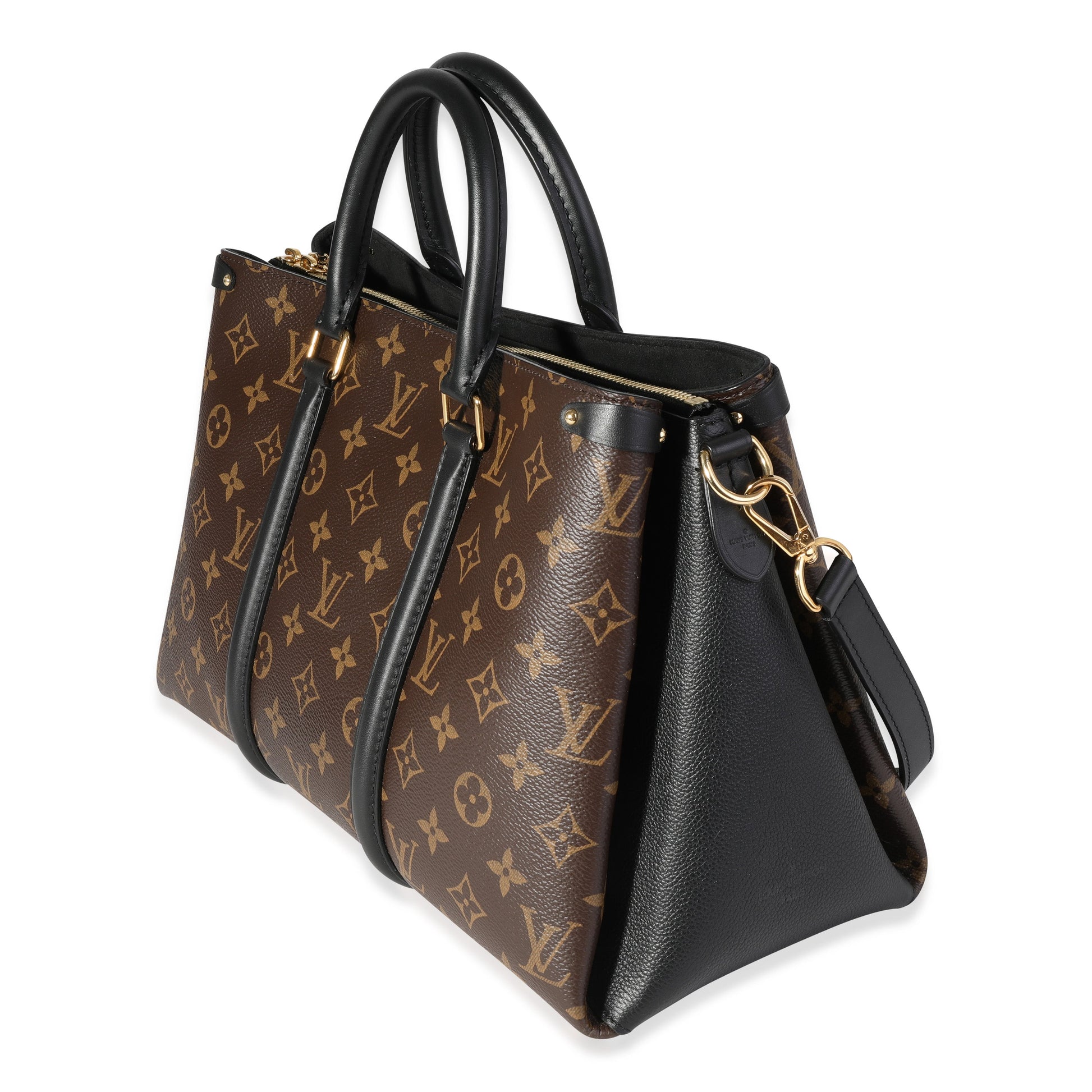 Louis Vuitton & Soufflot MM Monogram Leather Canvas Black Handbag
