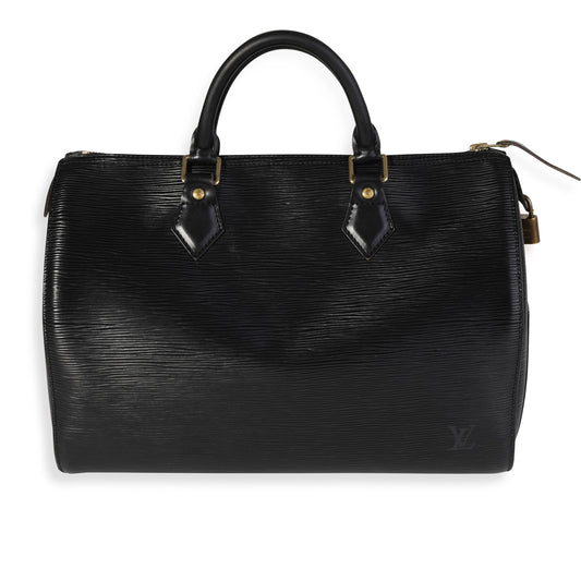 Louis Vuitton Epi Speedy 30 Leather Black Handbag
