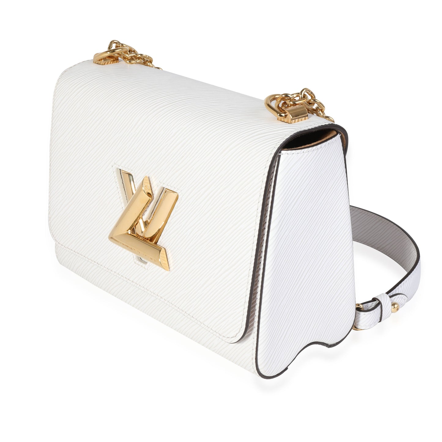 Louis Vuitton Blanc Epi Twist MM Leather Handbag