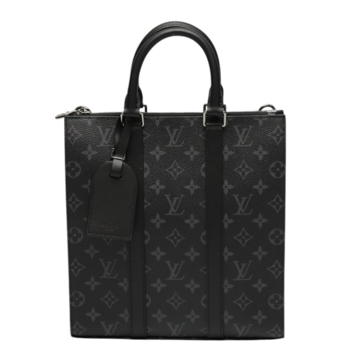 Louis Vuitton M46456 Eclipse Sac Plat Cloth Monogram Canvas Black Tote Bag