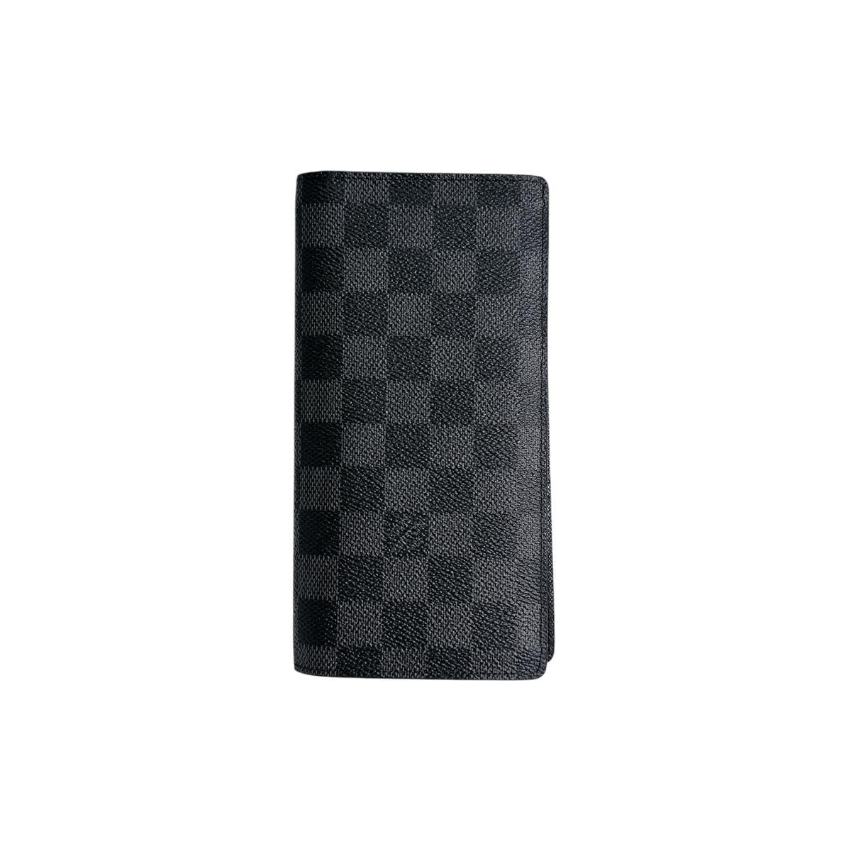 Louis Vuitton Long Purse N62665 Damier Grafitto Canvas Black Gray Wallet Case