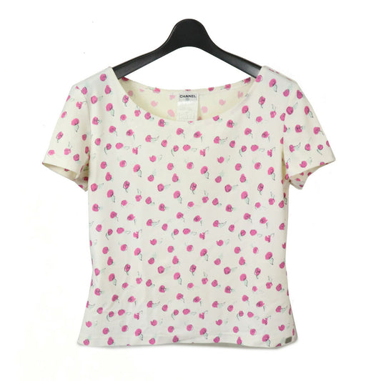 Chanel Nylon Spandex Rose Print Short Sleeve Top Apparel