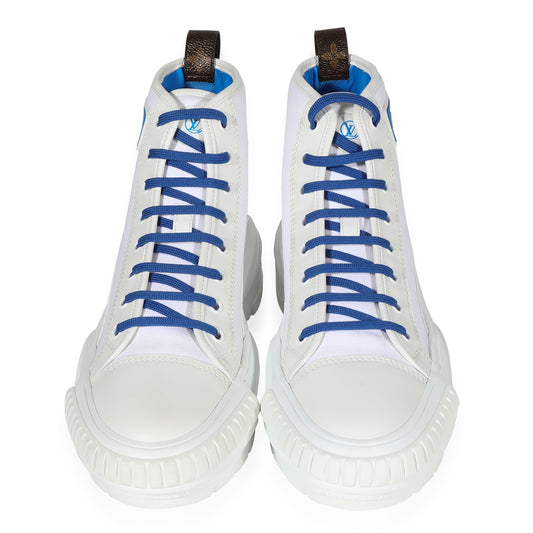 Louis Vuitton Squad Sneaker Boot White Blue Shoes