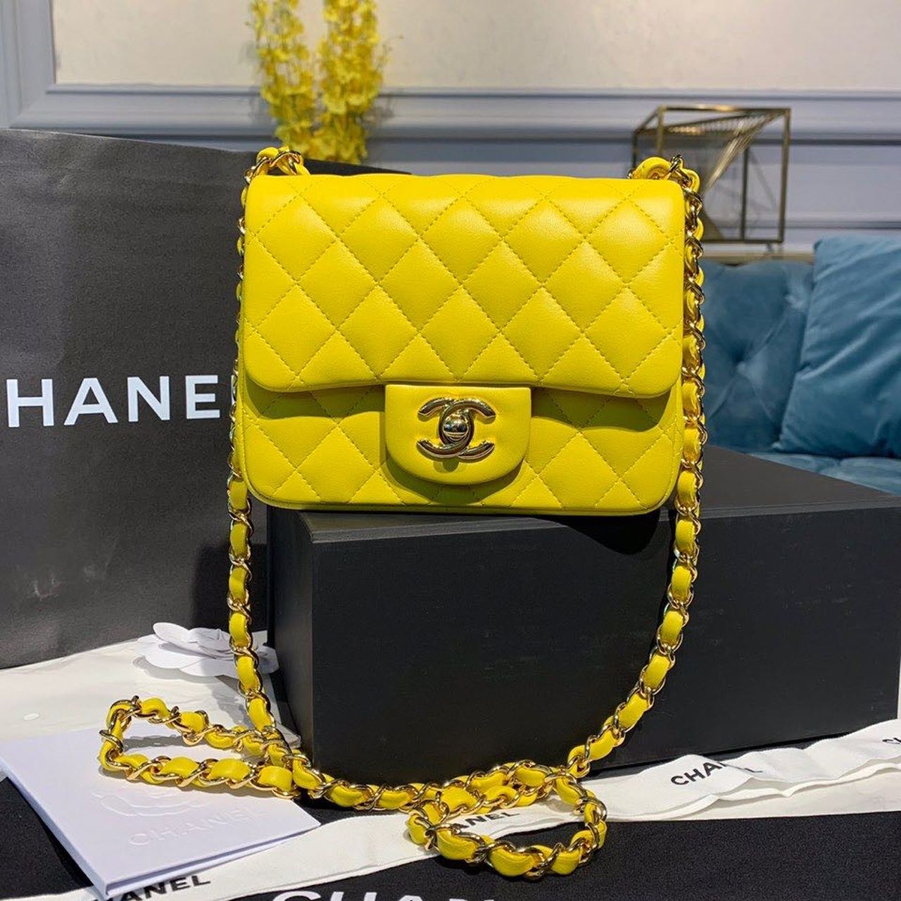 CHLMini Yellow , ’s , Flap Crossbody Bag