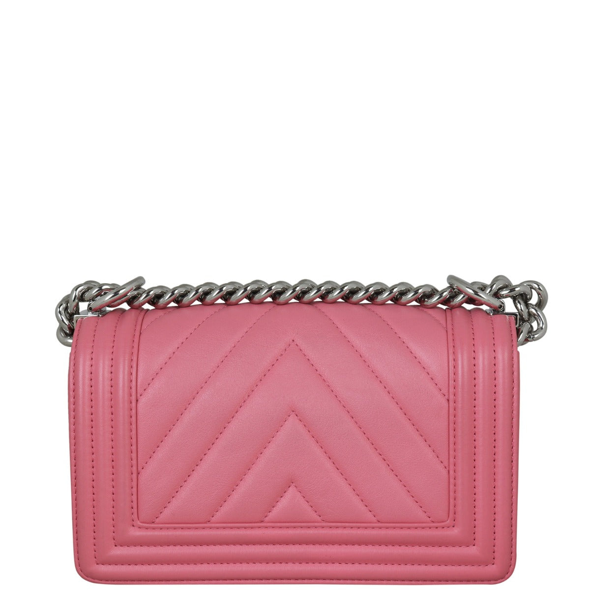 Chanel Boy Chevron Handbag Pink Small