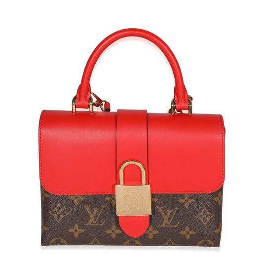 Louis Vuitton & Coquelicot Locky BB Monogram Canvas Handbag