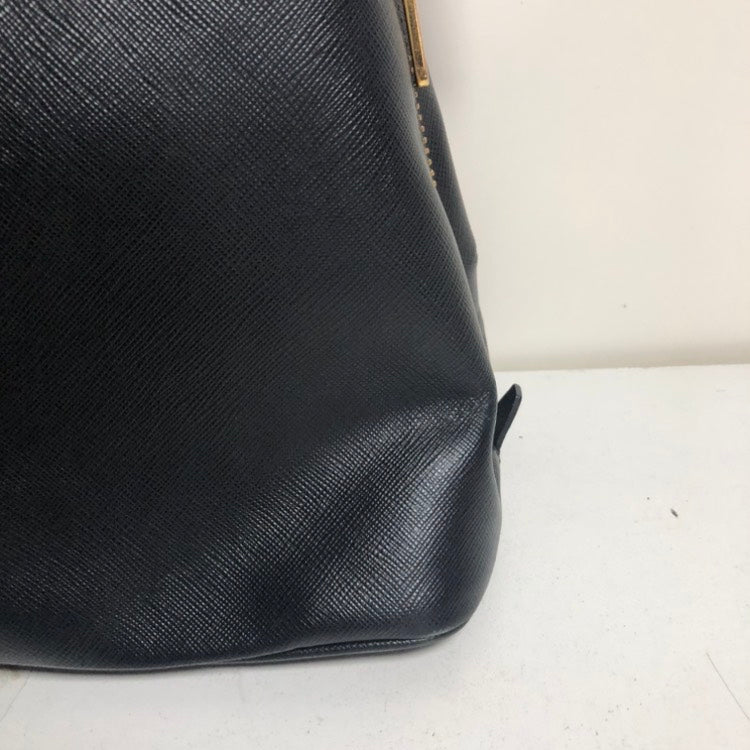 Prada Lux Promenade Bag Leather Saffiano Black Tote Bag