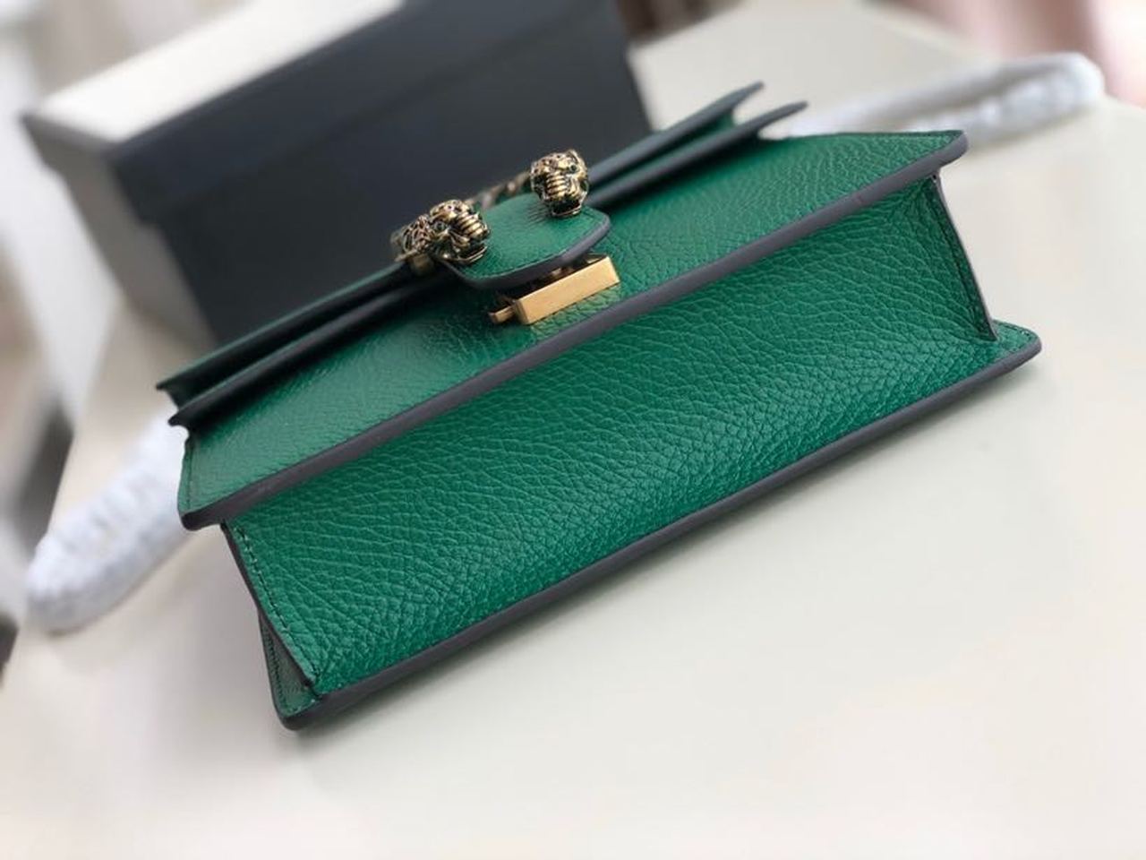 gg Dionysus Metal-Free Tanned 7.5in Green Mini Bag