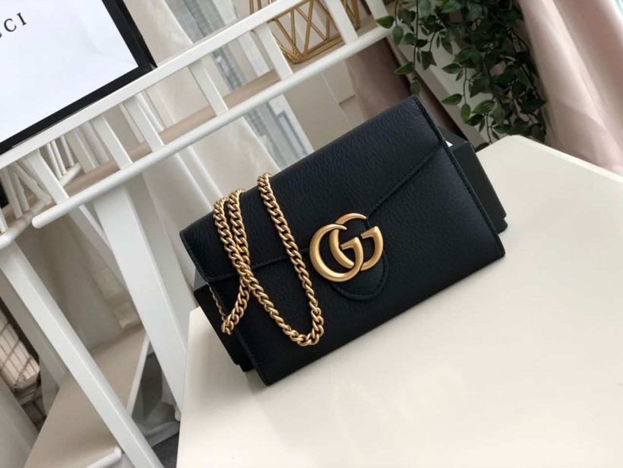 gg Marmont 7.9in 20cm gg Black Mini Chain Mini Bag