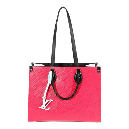 Louis Vuitton Grenade & Epi Onthego MM White Handbag