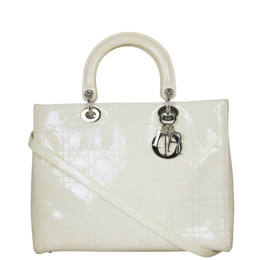 Dior Crossbody Bag Lady 3 Patent Large Shoulder Bag