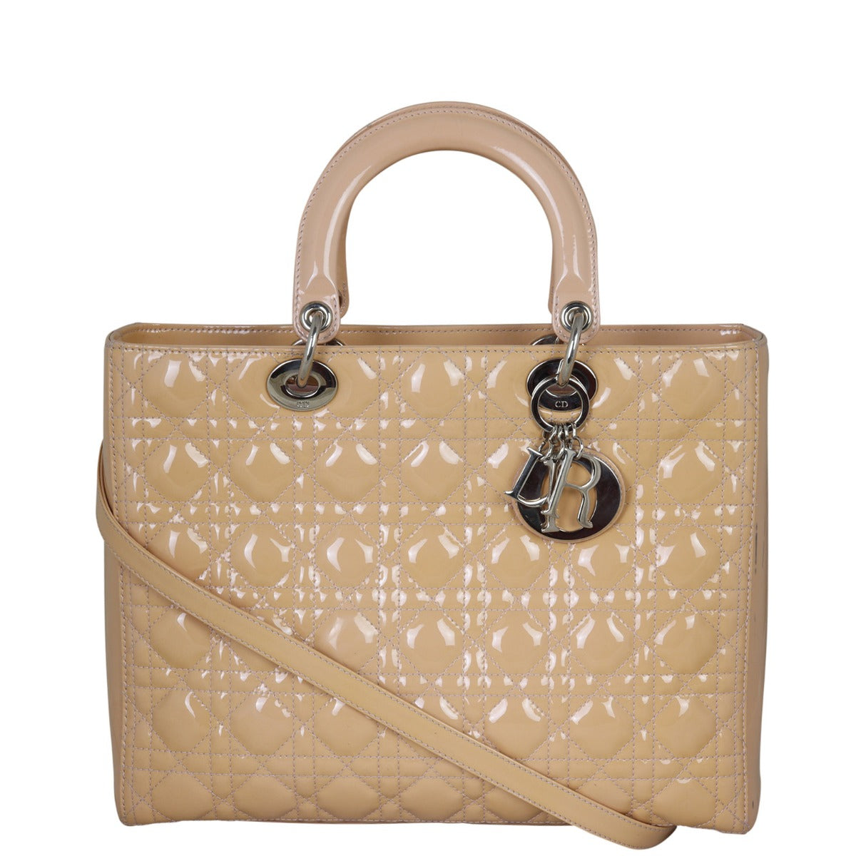 Dior Crossbody Bag Lady 4 Patent Large Shoulder Bag