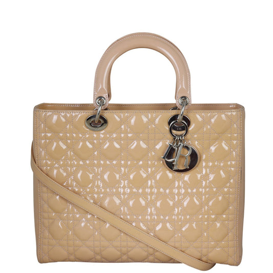 Dior Crossbody Bag Lady 4 Patent Large Shoulder Bag