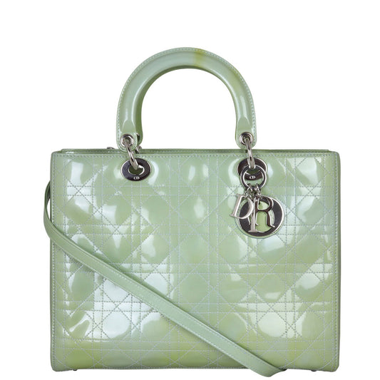 Dior Crossbody Bag Lady 5 Patent Large Shoulder Bag