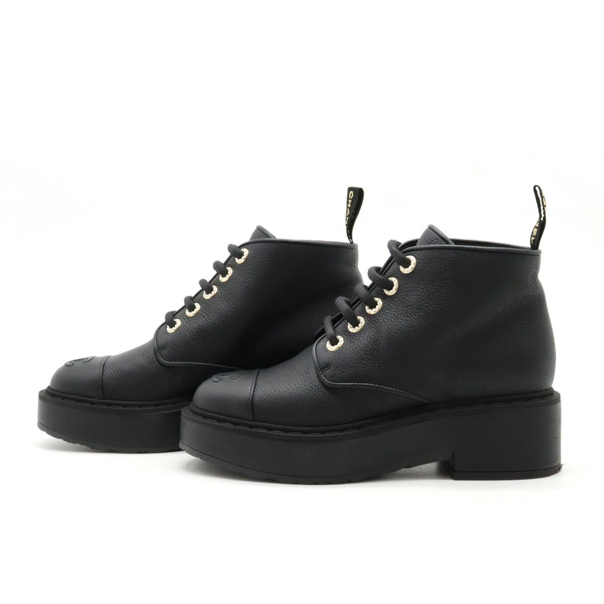 Chanel Leather Pearl Short Boots