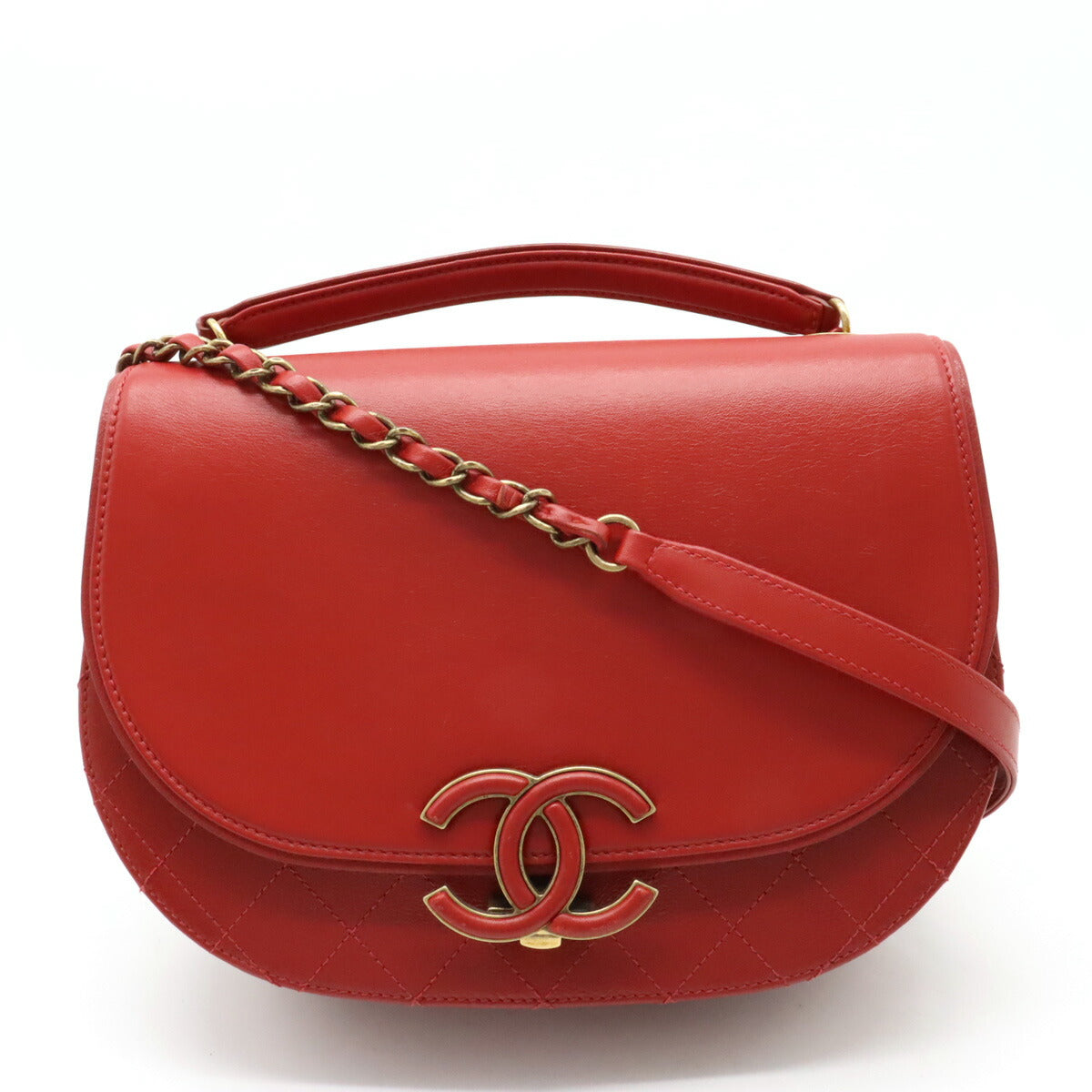 Chanel Goatskin Coco Curve 2way Shoulder Bag