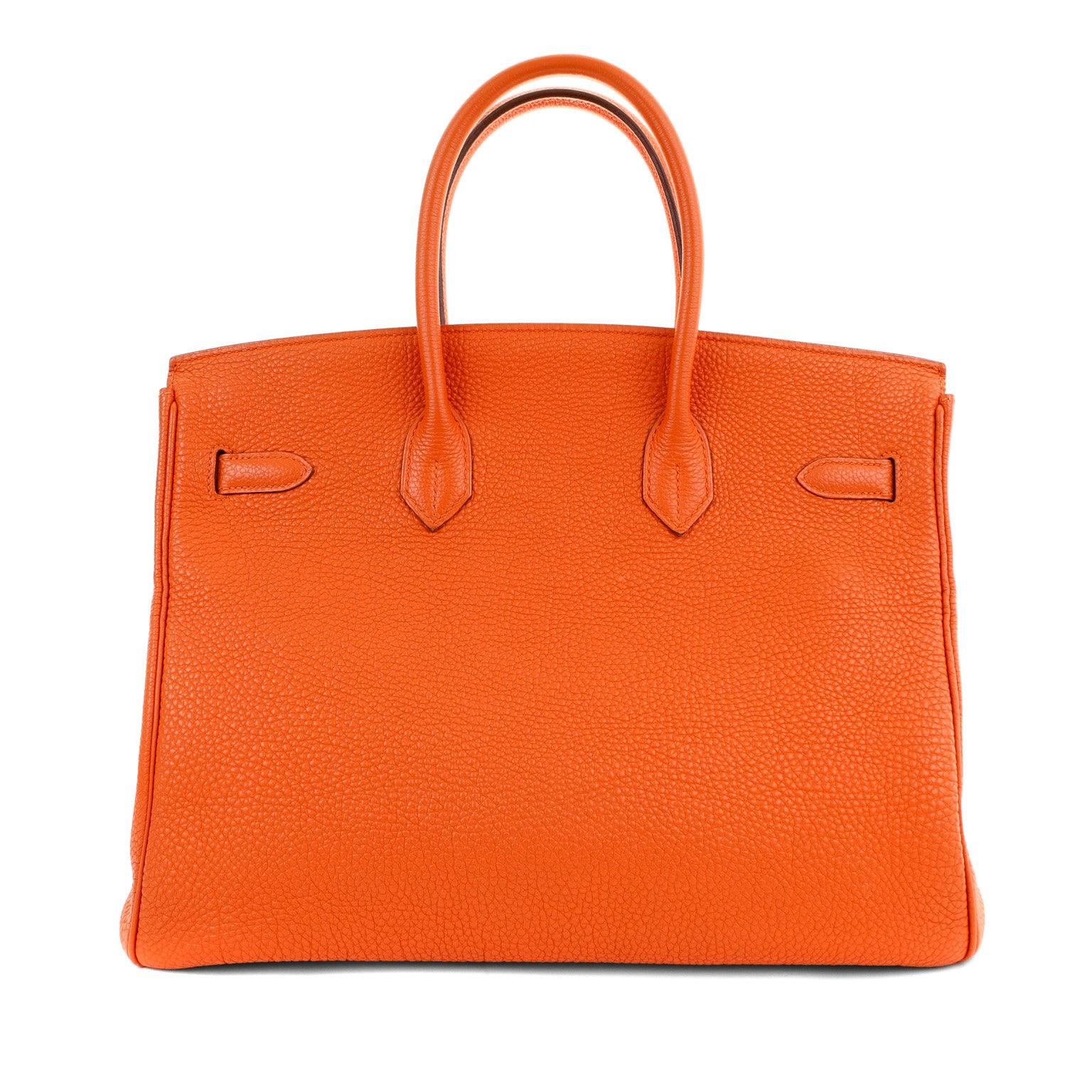 Hermes Luxury Cm Orange Togo Birkin W Hardware Gold Travel Bag