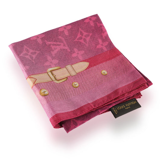 Louis Vuitton BuckleSquare Scarf Cotton Pink