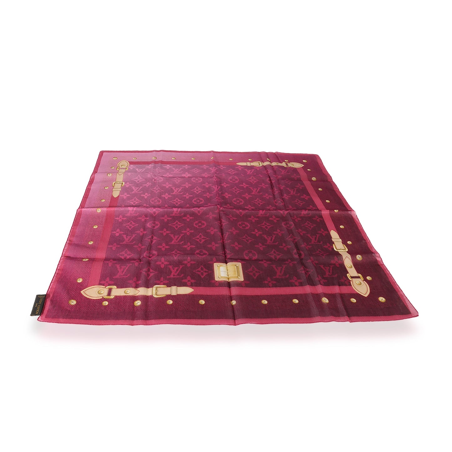 Louis Vuitton BuckleSquare Scarf Cotton Pink