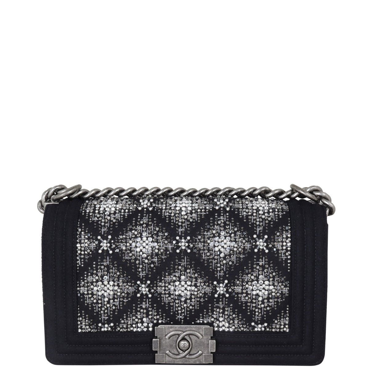 Chanel Boy Old Embroidered Handbag Medium