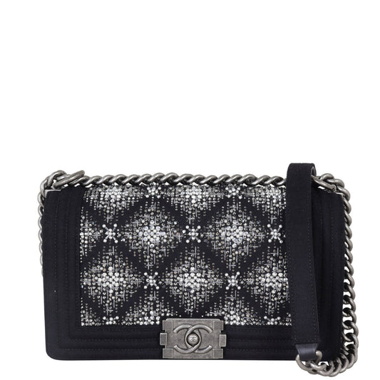 Chanel Boy Old Embroidered Handbag Medium
