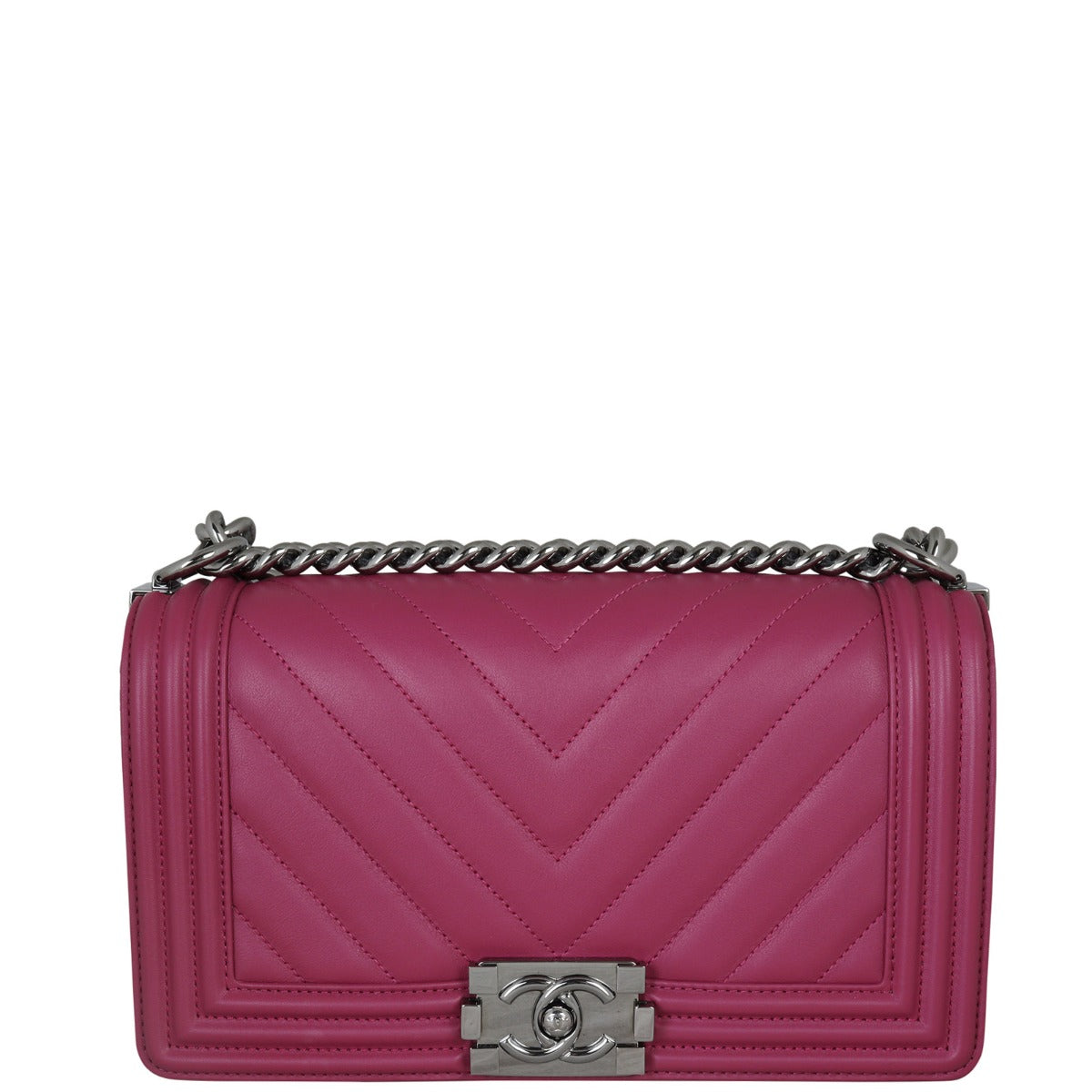 Chanel Boy Old Chevron 26 Series Handbag Medium