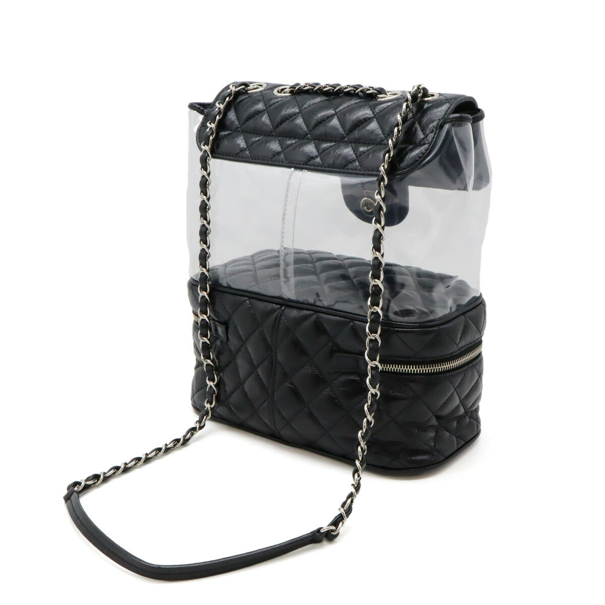 Chanel Leather/Vinyl Matelasse Coco Mark Shoulder Bag