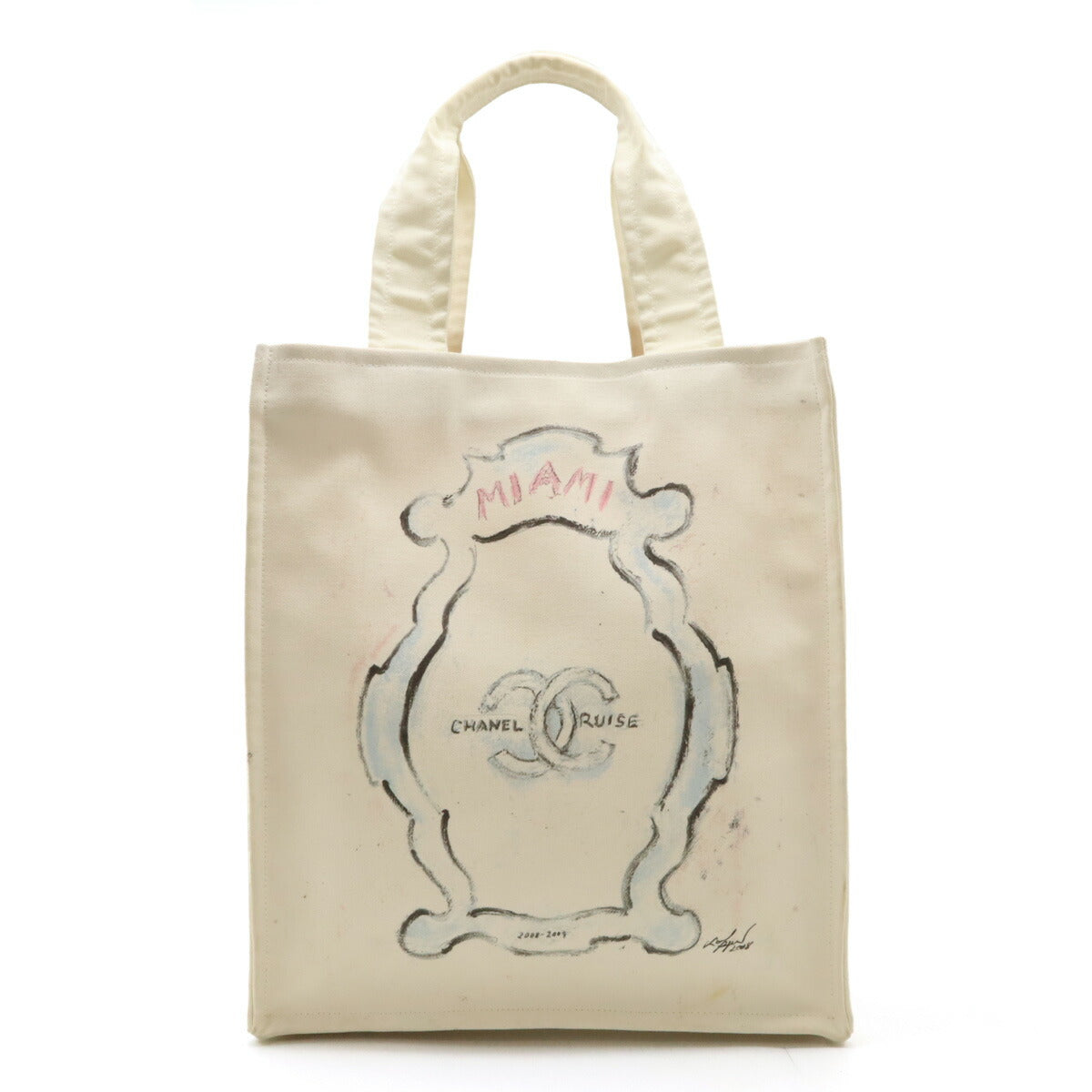 Chanel Canvas Miami Cruise Line Coco Mark 2way Tote Bag
