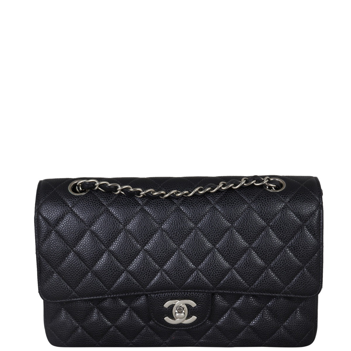 Chanel Classic Double 6 Series Handbag Black Medium