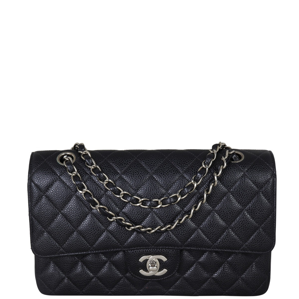 Chanel Classic Double 6 Series Handbag Black Medium