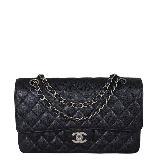Chanel Classic Double 6 Series Handbag Black Medium