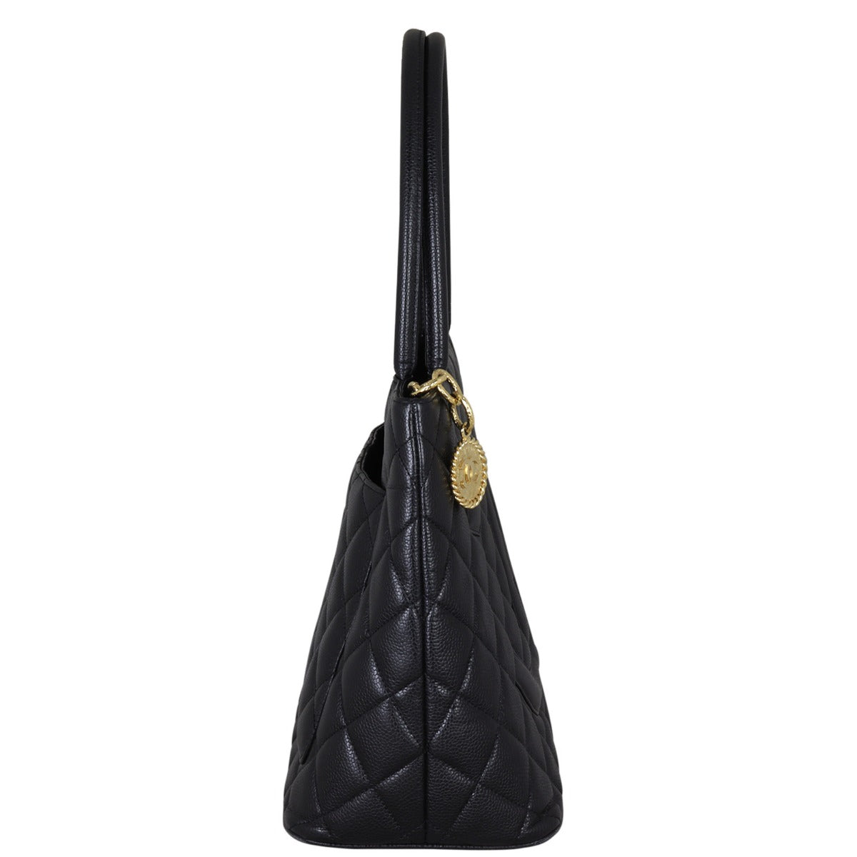 Chanel Medallion Tote Zip Gold Tote Bag