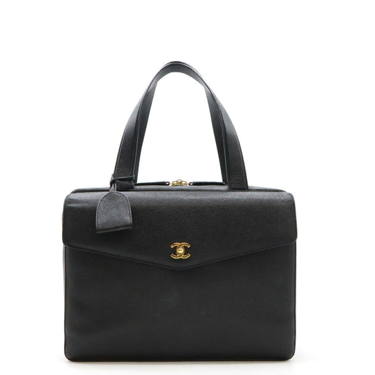 Chanel Caviar Skin Coco Mark Briefcase Bag