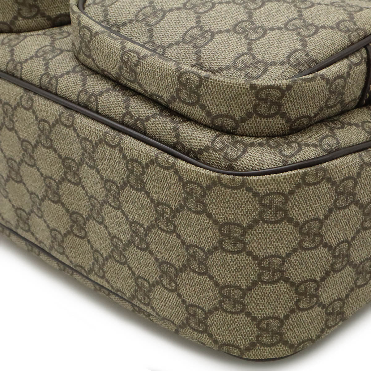 Gucci Supreme Pvc Coated Shoulder Bag Canvas Brown 246881