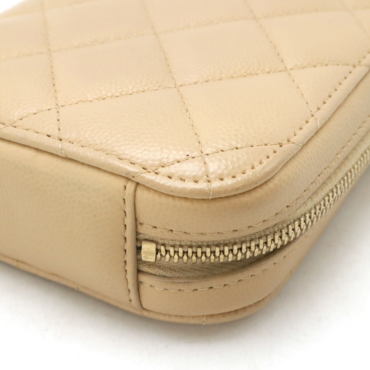 Chanel Caviar Skin Matelasse Coco Mark Phone Shoulder Bag