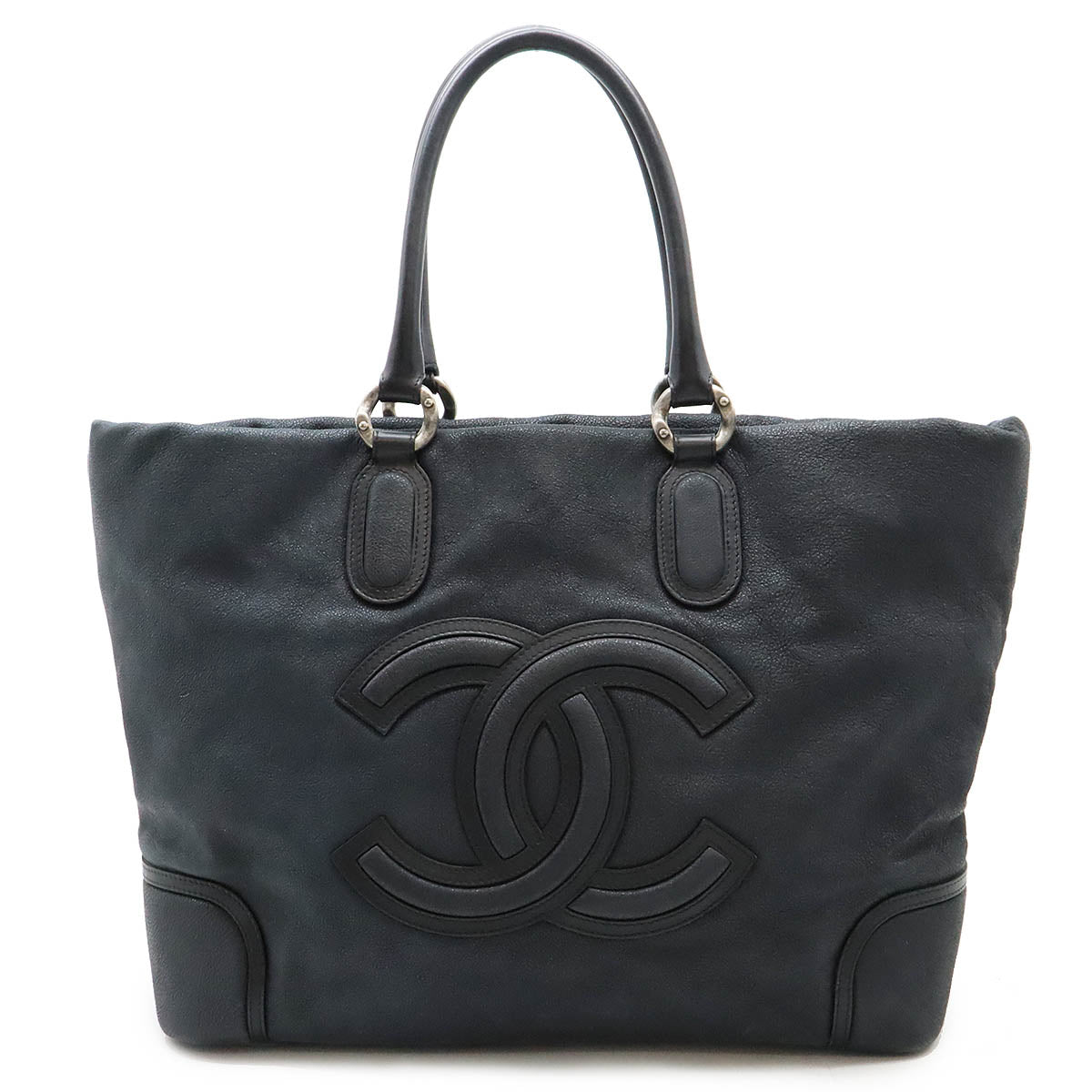 Chanel Soft Caviar Skin Coco Mark 2way Tote Bag
