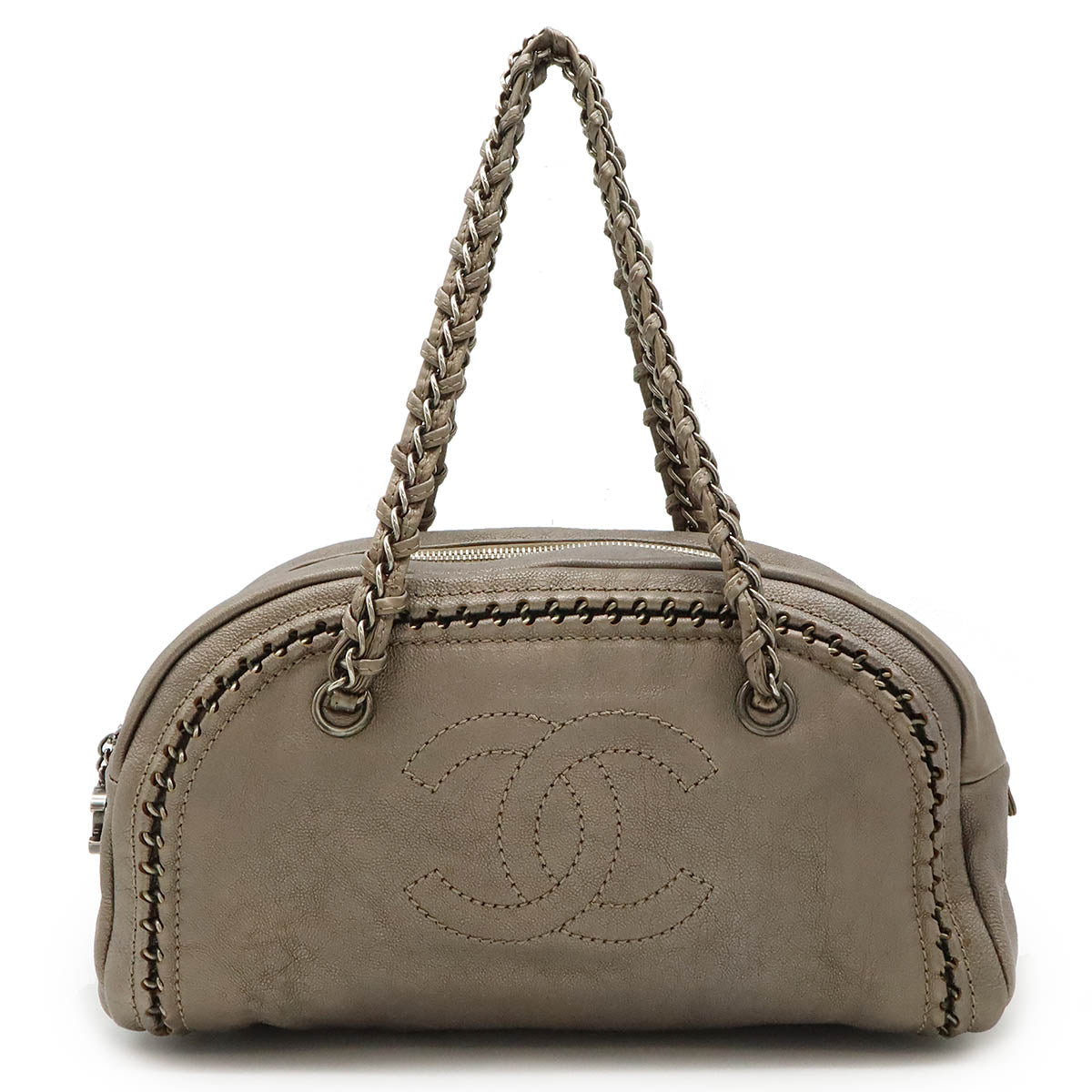 Chanel Leather Luxury Line Coco Mark 2way Shoulder Bag